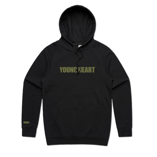 Young Heart Hoodie Black