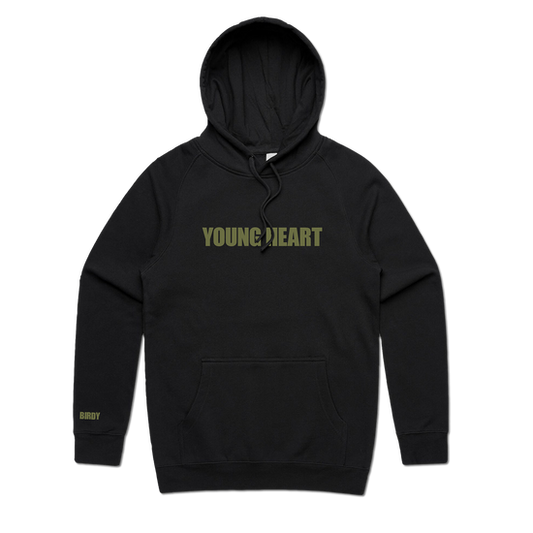 Young Heart Hoodie Black